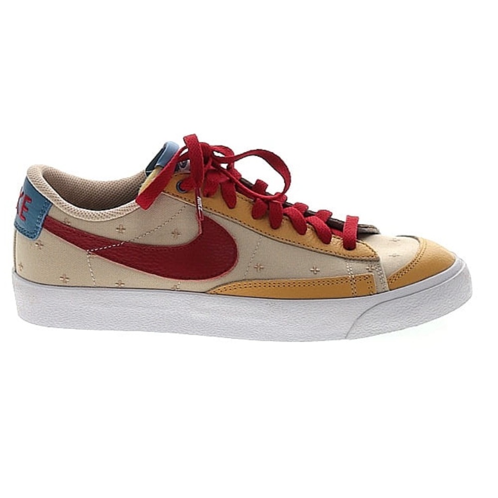Nike Women’s Low-Top Sneakers in Cream, Red, Mustard